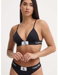 Горнище на бански Calvin Klein в черно с леко подплатени чашки KW0KW02451