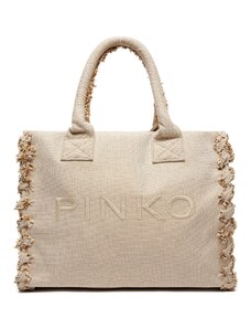 Дамска чанта Pinko Beach Shopping PE 24 PLTT 100782 A1X1 Sabbia/Ecr 7UHQ