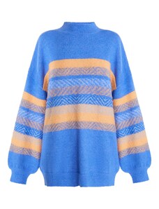 IZIA Пуловер 'Hoona' синьо / пастелно оранжево