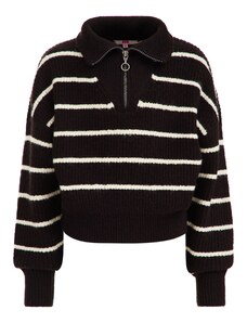 WE Fashion Пуловер 'Meisjes' черно / бяло