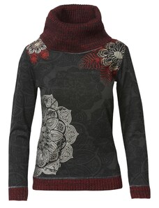 KOROSHI Пуловер сребърно сиво / тъмносиво / тъмночервено / черно