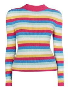 MYMO Пуловер 'Biany' синьо / мента / розово / бяло