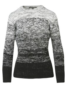 KOROSHI Пуловер сиво / черно / мръсно бяло
