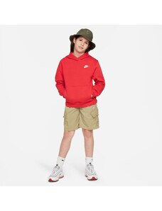 Nike Sportswear Суичър 'Club Fleece' огнено червено / бяло