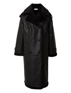 EDITED Зимно палто 'Erin' черно / бял памук