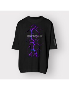 NAZAZU Овърсайз мъжка тениска от органичен памук в цвят по избор Purple lava - NZZ 4181