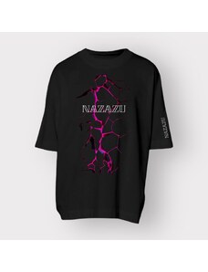 NAZAZU Овърсайз мъжка тениска от органичен памук в цвят по избор Pink lava - NZZ 4176