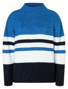 MORE & MORE Пуловер синьо / морскосиньо / бяло