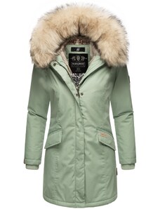 NAVAHOO Зимно палто 'Cristal' светлобежово / светлозелено