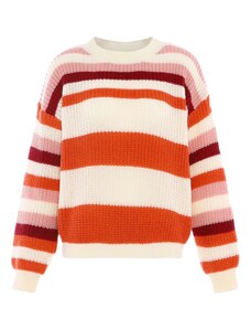 BLONDA Пуловер кремаво / оранжево / бледорозово / пурпурно