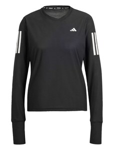 ADIDAS PERFORMANCE Функционална тениска 'Own The Run' черно / бяло