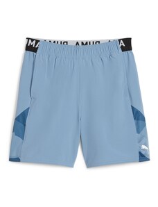 PUMA Спортен панталон синя тинтява / циан / светлосиньо / бяло
