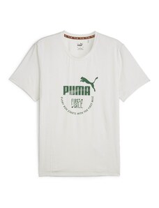 PUMA Функционална тениска 'First Mile' светлосиво / зелено
