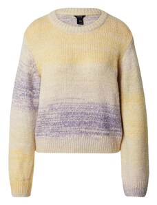 Lindex Пуловер 'Jenna' жълто / пастелно жълто / къпина