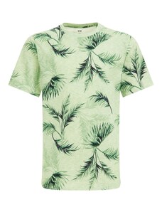 WE Fashion Тениска светлозелено / тъмнозелено