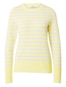 ESPRIT Пуловер пастелно жълто / сиво