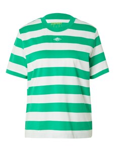 ESPRIT Тениска зелено / бяло