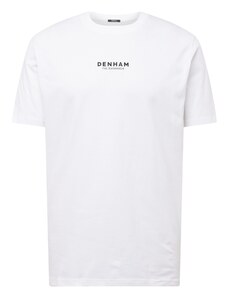 DENHAM Тениска 'LIBRARY' сиво / черно / бяло