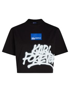 KARL LAGERFELD JEANS Тениска 'X Crapule2000' синьо / черно / бяло
