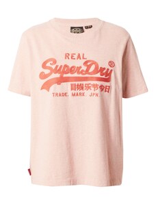 Superdry Тениска оранжево / розов меланж