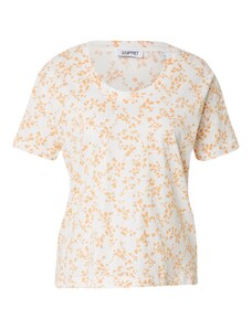 ESPRIT Тениска оранжево / мръсно бяло