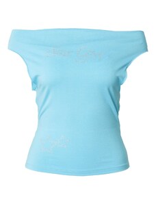 SHYX Тениска 'Amanda' неоново синьо / сребърно сиво