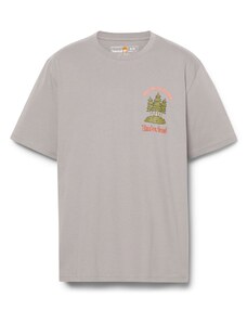 TIMBERLAND Тениска светлосиво / каки / корал / черно