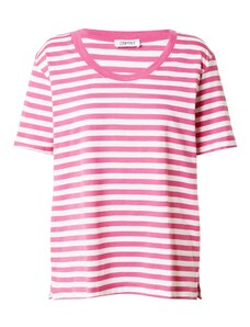 ESPRIT Тениска розово / бяло