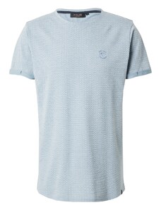 INDICODE JEANS Тениска 'Lowen' светлосиньо / бяло
