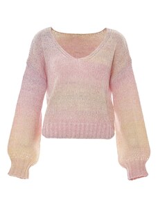 MYMO Пуловер пастелно жълто / светлолилаво / бледорозово / пастелно розово