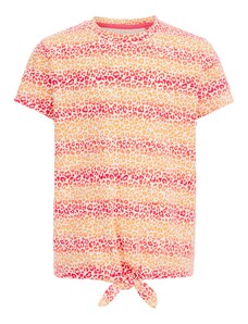 WE Fashion Тениска светлооранжево / розово / светлорозово / мръсно бяло