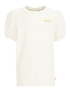 WE Fashion Тениска жълто / бяло