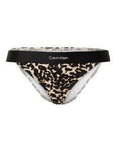 Calvin Klein Swimwear Долнище на бански тип бикини бежово / светлокафяво / черно