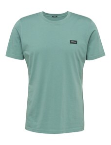 DENHAM Тениска зелен меланж / черно / бяло
