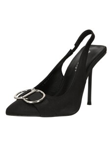 Public Desire Дамски обувки на ток с отворена пета 'SPICY' черно