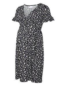 MAMALICIOUS Лятна рокля 'HAZELA TESS' черно / бяло