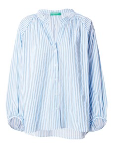 UNITED COLORS OF BENETTON Блуза лазурно синьо / бяло