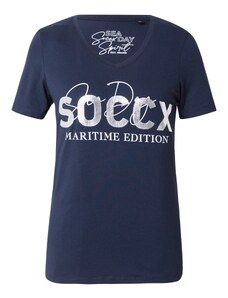 Soccx Тениска нейви синьо / бяло