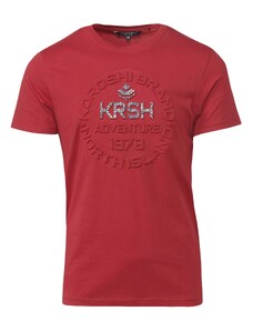 KOROSHI Тениска сиво / червено / бяло