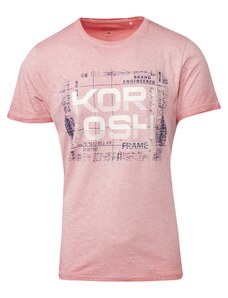 KOROSHI Тениска морскосиньо / розов меланж / бяло