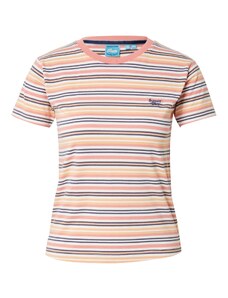 Superdry Тениска 'Essential' къпина / сьомга / светлооранжево / бяло