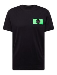 Plein Sport Тениска светлозелено / черно