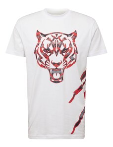 Plein Sport Тениска сиво / антрацитно черно / огнено червено / бяло