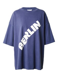 TOPSHOP Тениска 'Berlin' сапфирено синьо / бяло