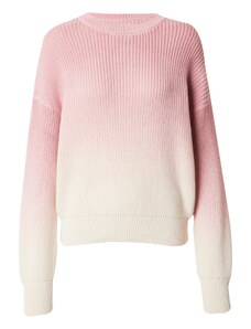 MUSTANG Пуловер светлорозово / естествено бяло