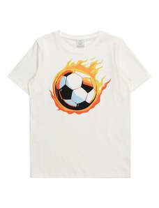 Lindex Тениска светлосиньо / оранжево / черно / мръсно бяло