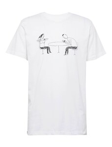 DEDICATED. Тениска 'Stockholm Phoney Date' черно / мръсно бяло