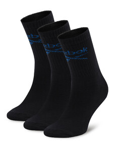 Комплект 3 чифта дълги чорапи мъжки Reebok R0258-SS24 (3-pack) Черен