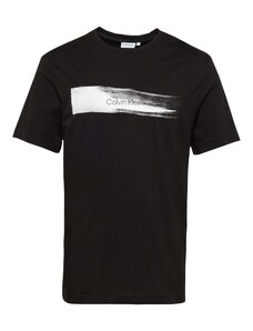 Calvin Klein Тениска черно / мръсно бяло