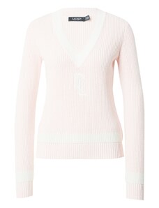 Lauren Ralph Lauren Пуловер 'MEREN' пастелно розово / бяло